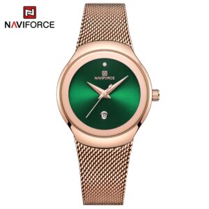 ساعت مچی زنانه نیوی فورس Naviforce مدل NF5004 RG/GN