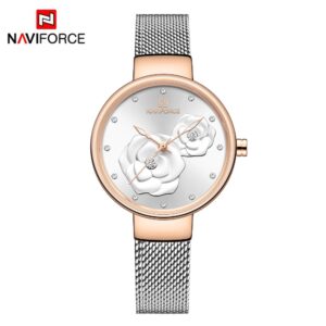 ساعت مچی زنانه نیوی فورس Naviforce مدل NF5013 RG/W