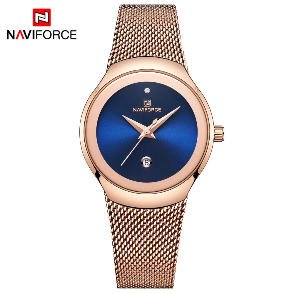 ساعت مچی زنانه نیوی فورس Naviforce مدل NF5004 RG/BE