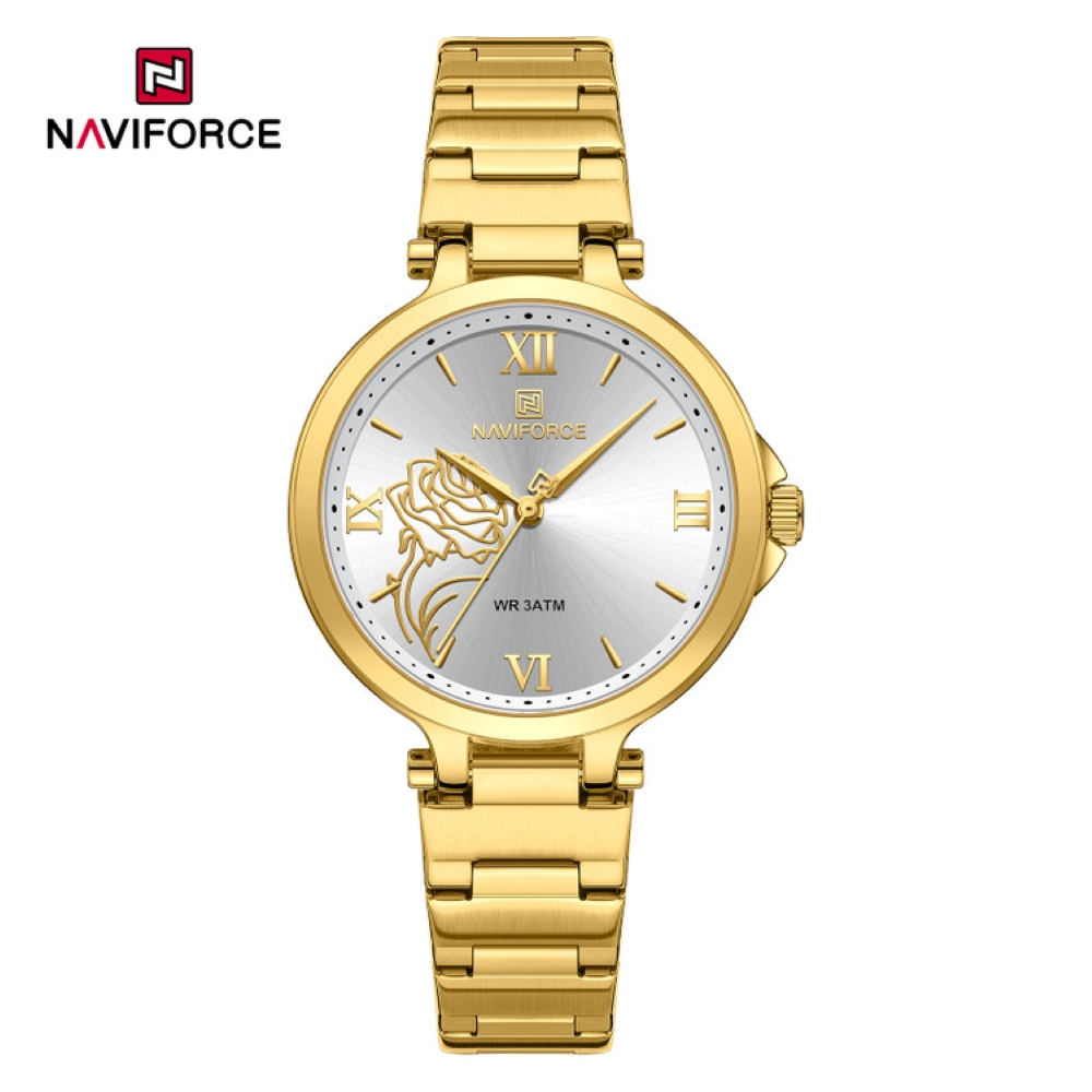 ساعت مچی اورجینال زنانه نیوی فورس Naviforce مدل NF5060 G/W