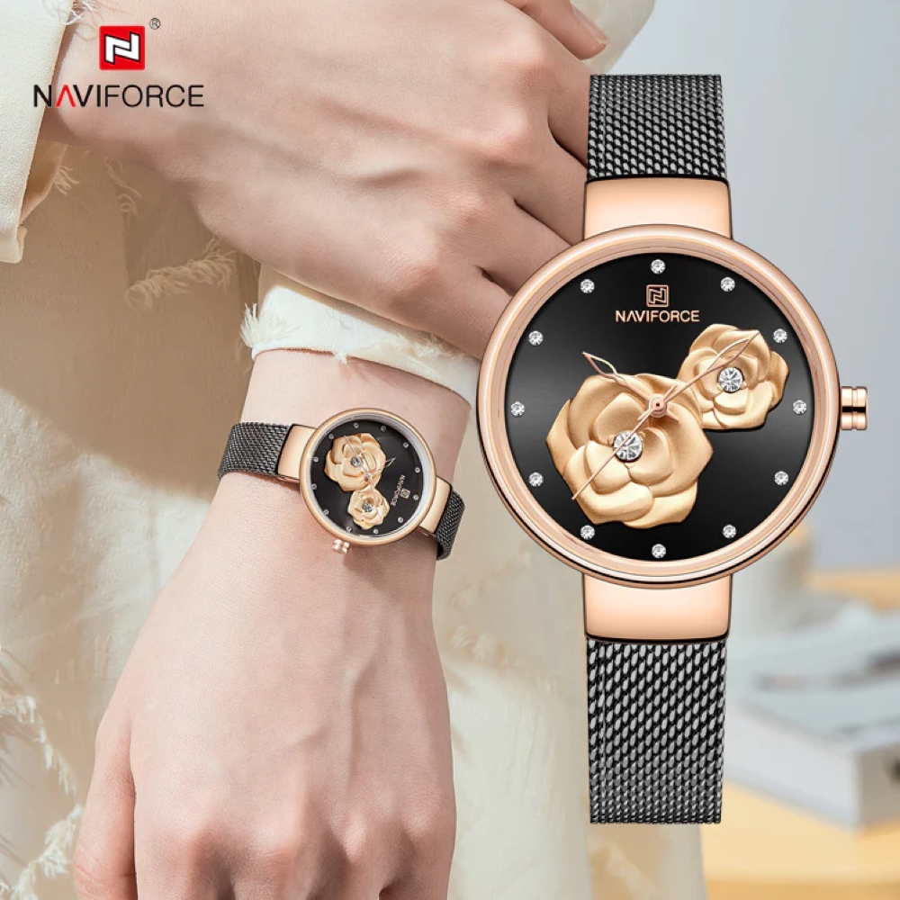 ساعت مچی زنانه نیوی فورس Naviforce مدل NF5013 RG/B - Image 3