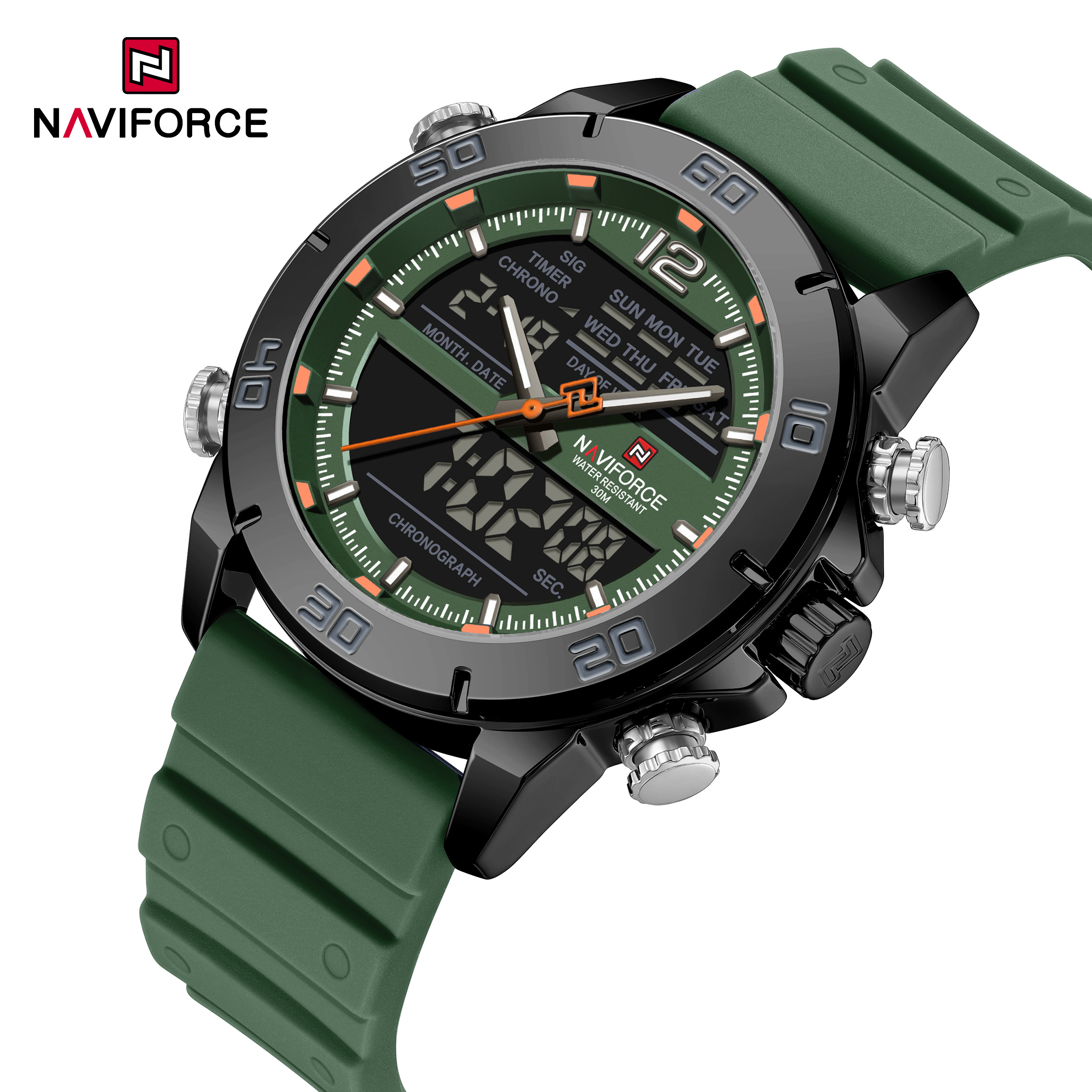 ساعت مچی اورجینال مردانه نیوی فورس Naviforce مدل NF9253T B/GN/GN - Image 2