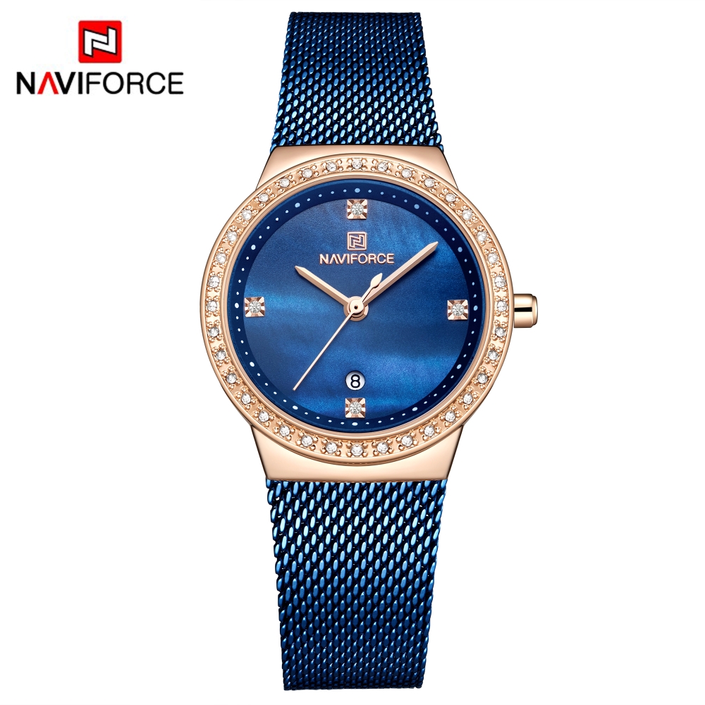 ساعت مچی زنانه نیوی فورس Naviforce مدل NF5005 RG/BE