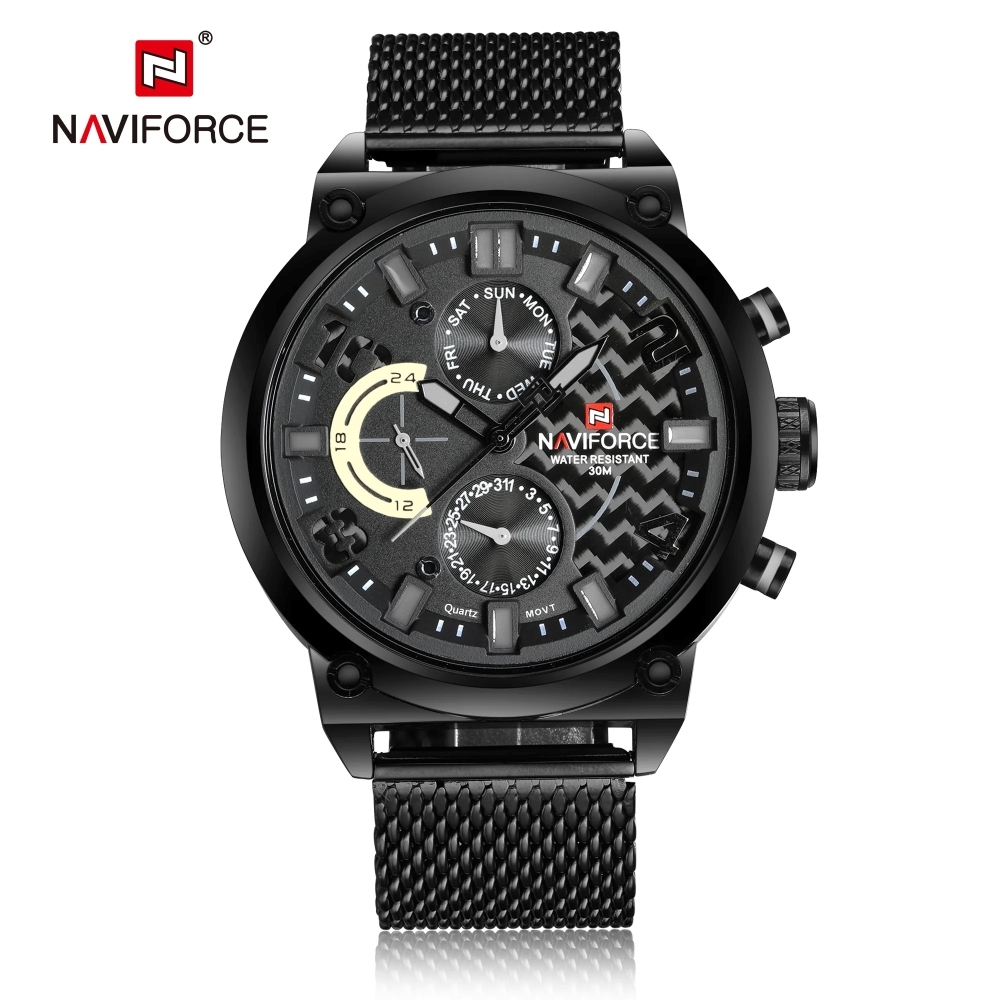 ساعت مچی مردانه نیوی فورس Naviforce مدل NF9068S B/GY