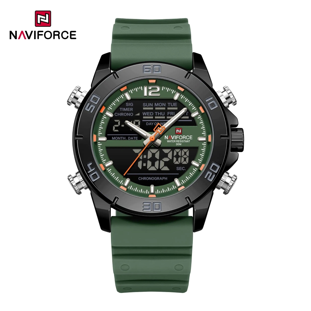 ساعت مچی اورجینال مردانه نیوی فورس Naviforce مدل NF9253T B/GN/GN