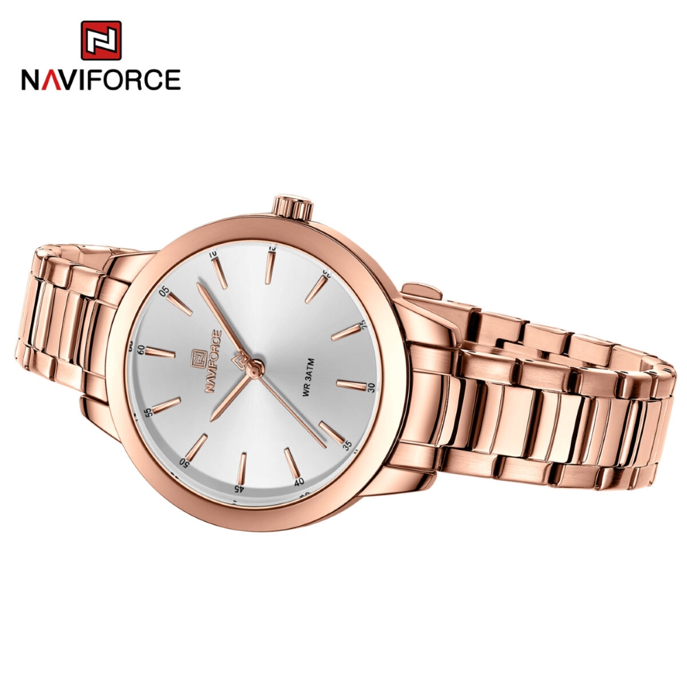 ساعت مچی اورجینال زنانه نیوی فورس Naviforce مدل NF5025 RG/W - Image 3