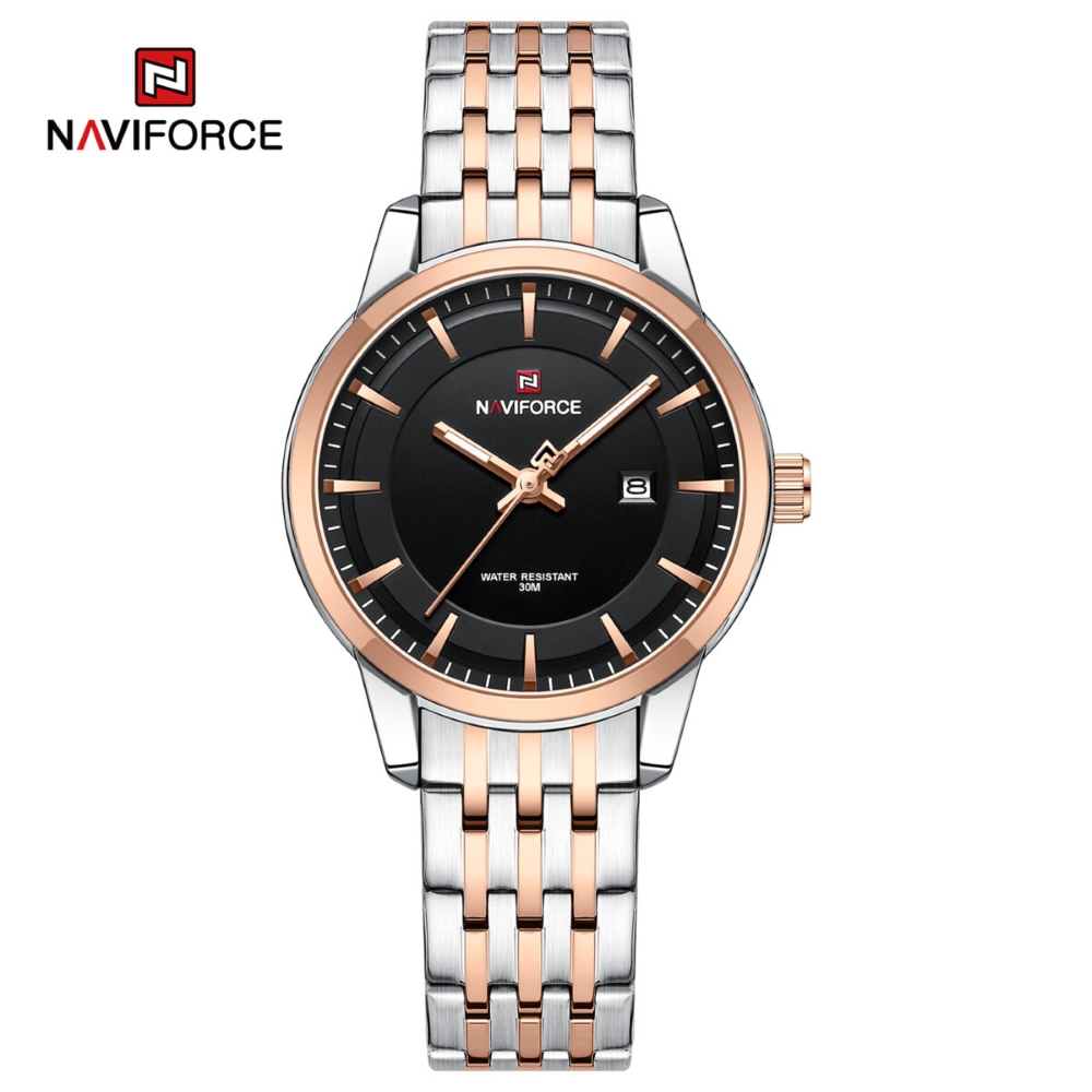 ساعت مچی زنانه نیوی فورس Naviforce مدل NF9228 S/B/RG F
