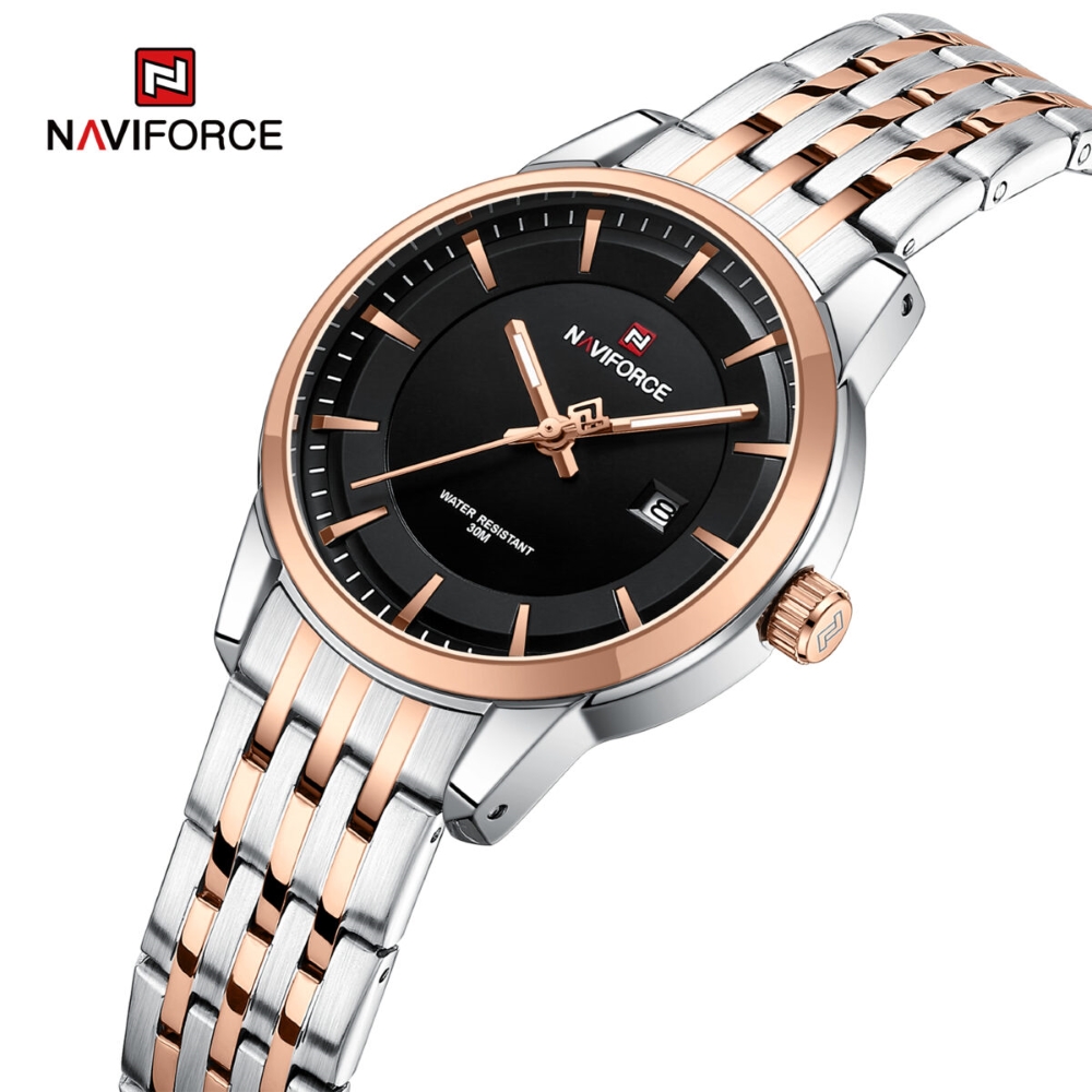 ساعت مچی زنانه نیوی فورس Naviforce مدل NF9228 S/B/RG F - Image 2
