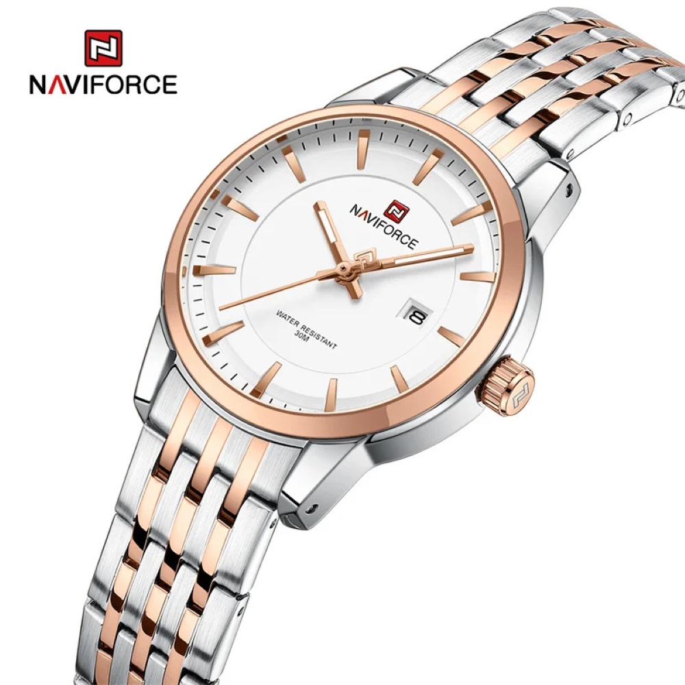 ساعت مچی زنانه نیوی فورس Naviforce مدل NF9228 S/W/RG F - Image 2